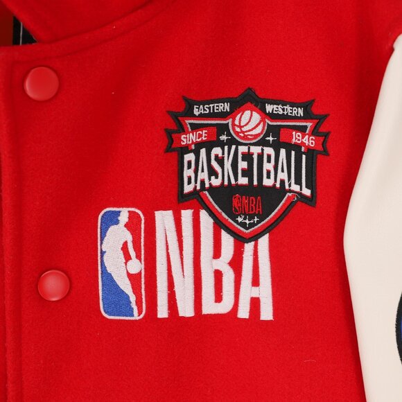 NBA Homecoming Varsity Letterman Jacket Patch Red/White Size S - Picture 6 of 9